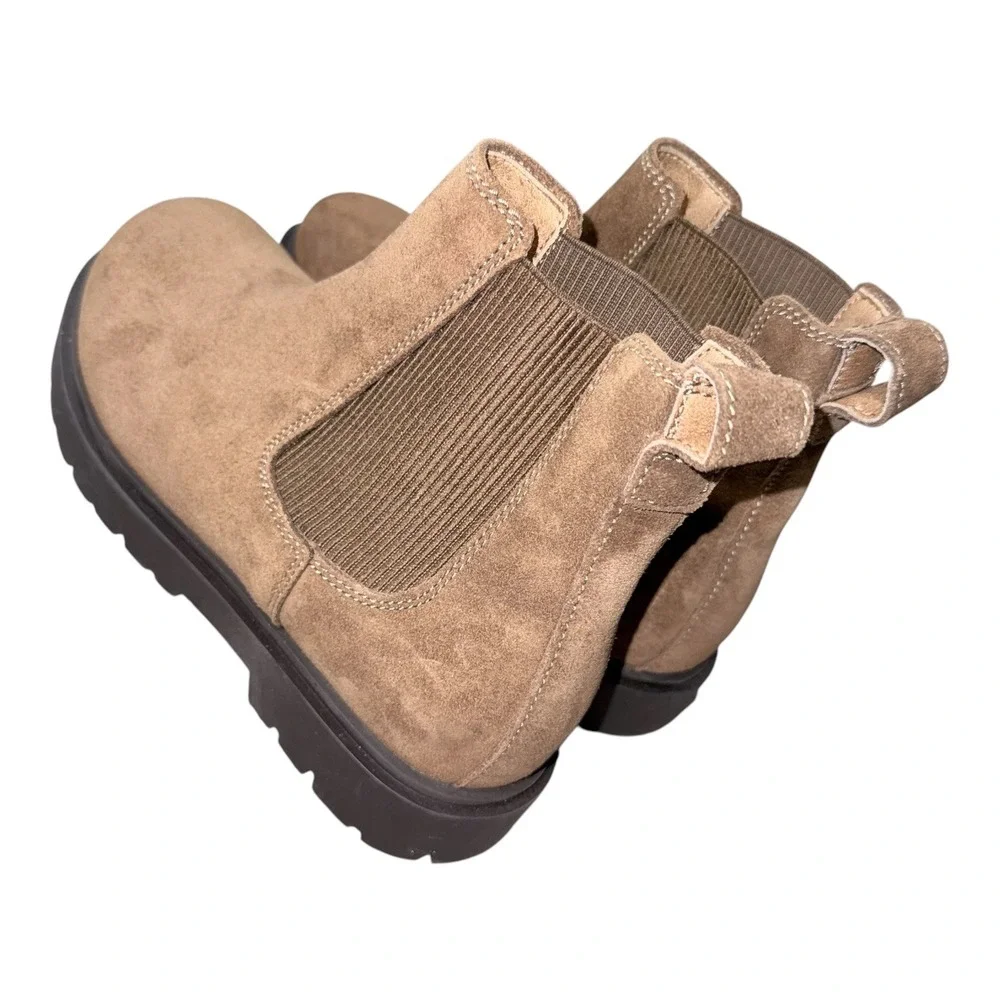Birkenstock Size 37 6.5 7.5 Brown Suede Highwood Slip On Chelsea Ankle Boots